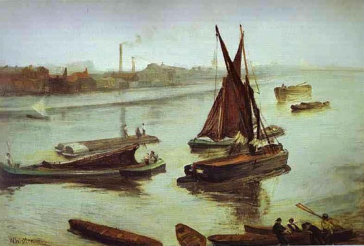 James Abbott Mcneill Whistler Old Battersea Beach Germany oil painting art